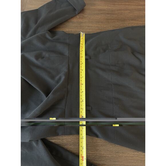 Black Halo 3/4 Sleeve Jackie in Black Stretch Gabardine Belted Sheath Dress 4 - Picture 8 of 15